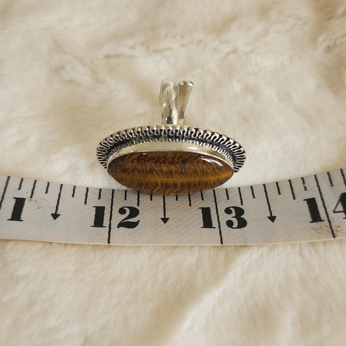 Certified Tiger Eye Adjustable Ring -R23