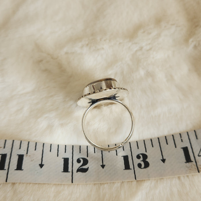 Certified Tiger Eye Adjustable Ring -R23