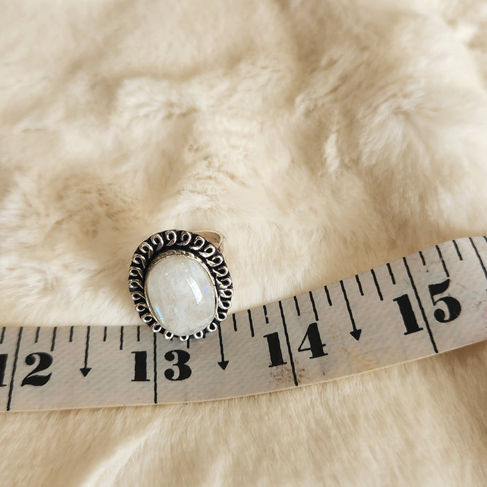 Certified Moonstone Adjustable Ring-R30