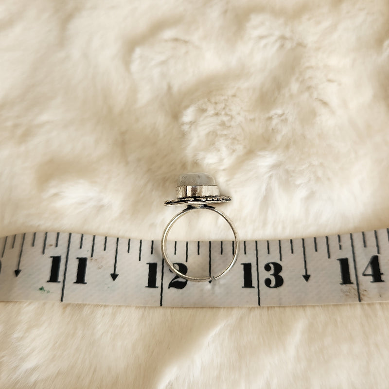Certified Moonstone Adjustable Ring-R32