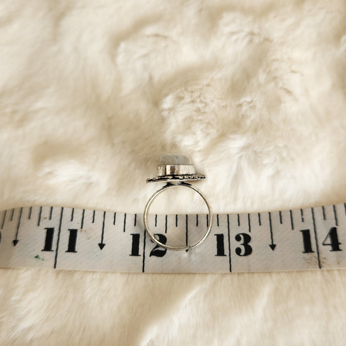 Certified Moonstone Adjustable Ring-R32