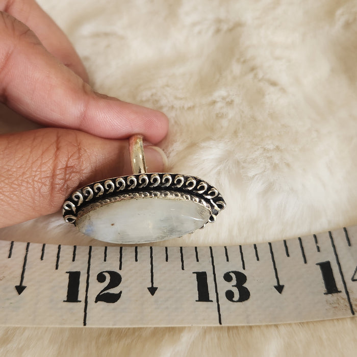 Certified Moonstone Adjustable Ring-R32