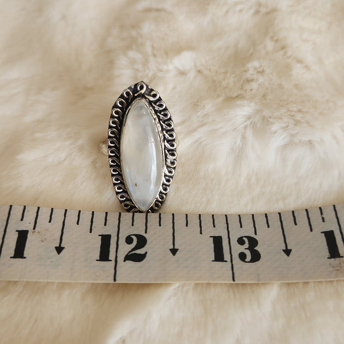 Certified Moonstone Adjustable Ring-R32