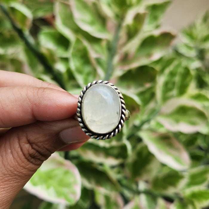Certified Moonstone Adjustable Ring-R34