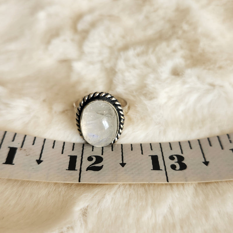 Certified Moonstone Adjustable Ring-R34