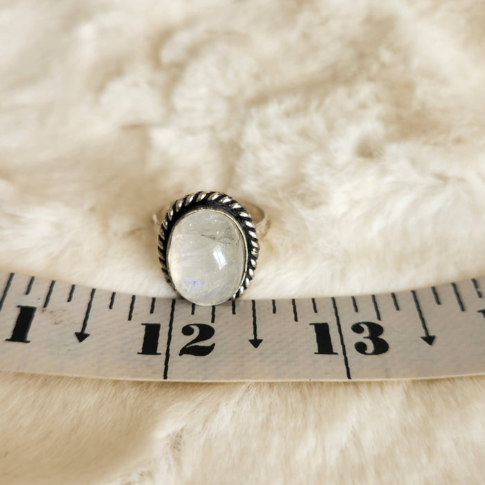 Certified Moonstone Adjustable Ring-R34