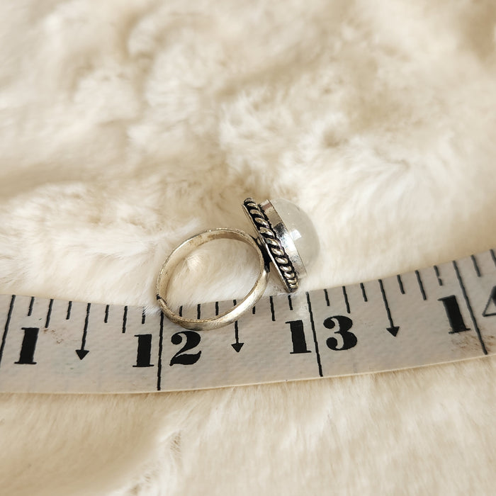 Certified Moonstone Adjustable Ring-R34