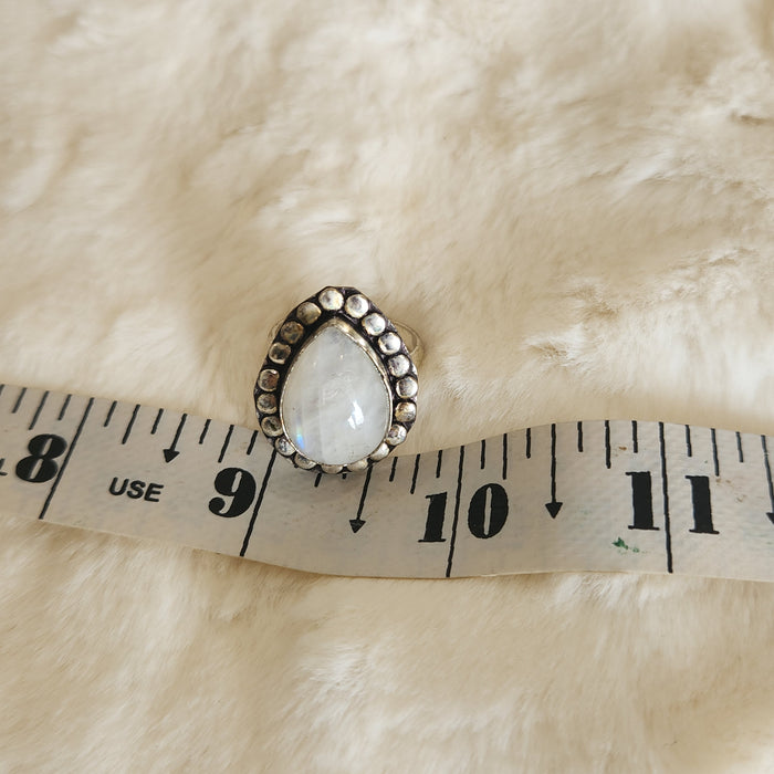 Certified Moonstone Adjustable Ring-R36