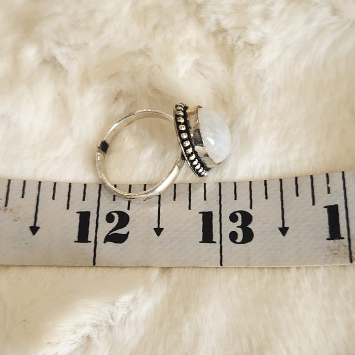 Certified Moonstone Adjustable Ring-R37
