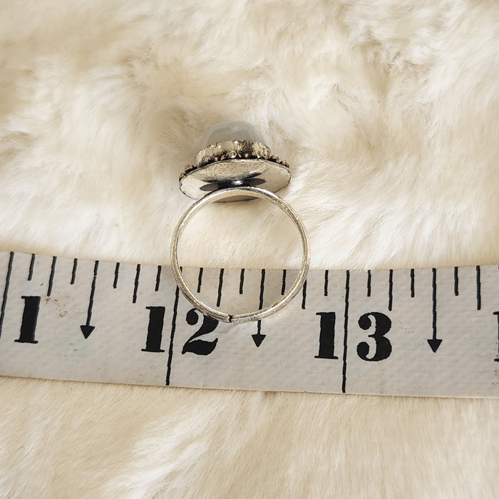 Certified Moonstone Adjustable Ring-R35