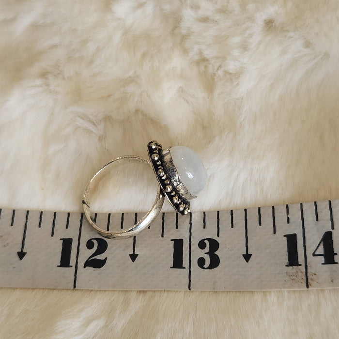Certified Moonstone Adjustable Ring-R35