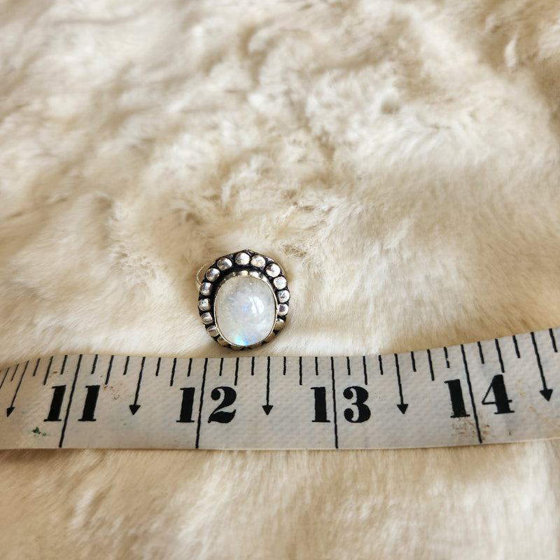 Certified Moonstone Adjustable Ring-R39