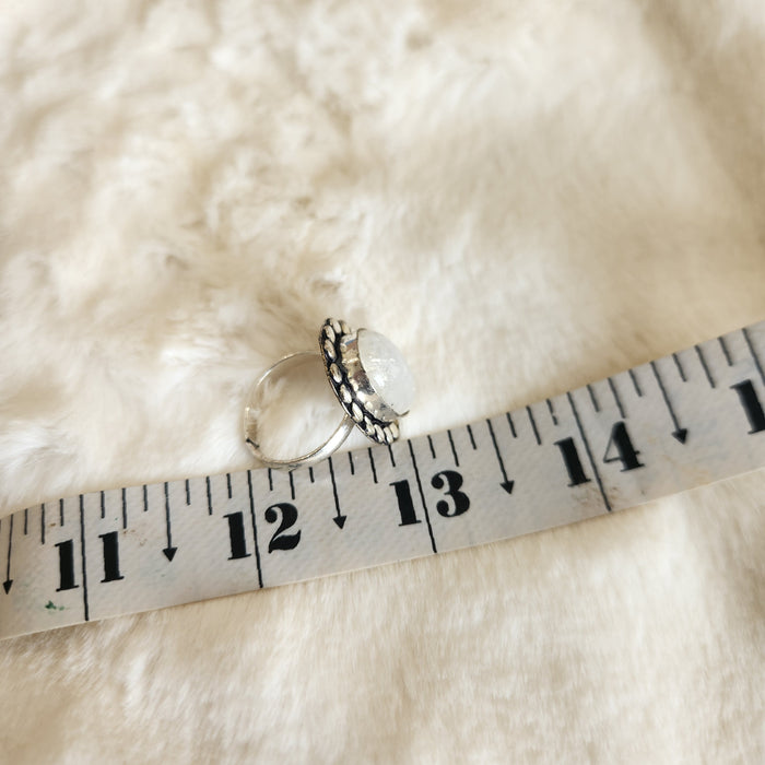 Certified Moonstone Adjustable Ring-R39