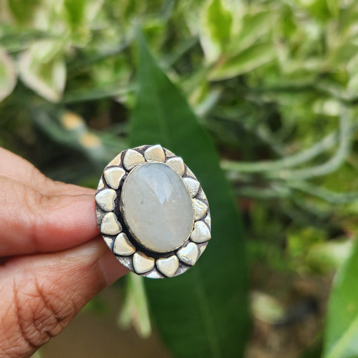 Certified Moonstone Adjustable Ring-R40