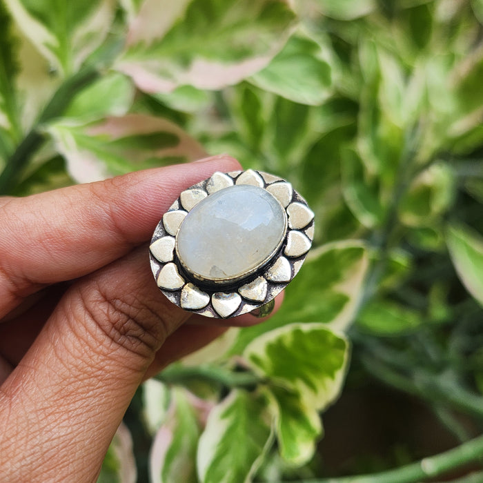 Certified Moonstone Adjustable Ring-R40