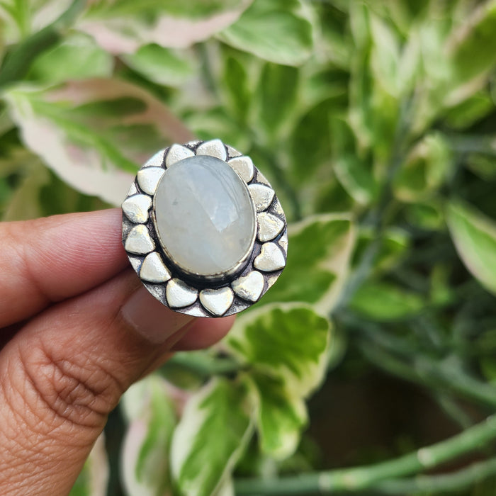 Certified Moonstone Adjustable Ring-R40