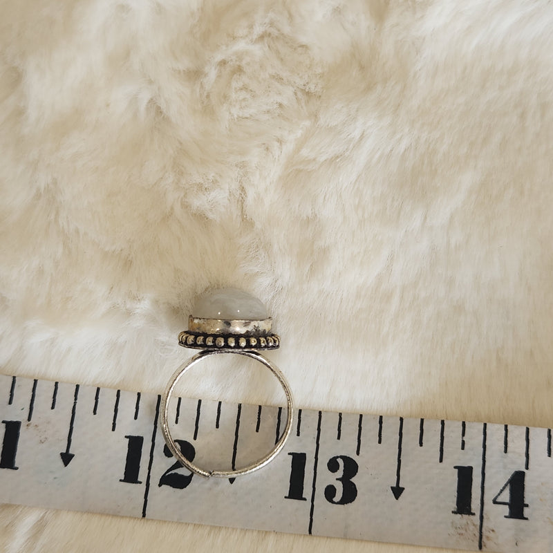 Certified Moonstone Adjustable Ring-R41