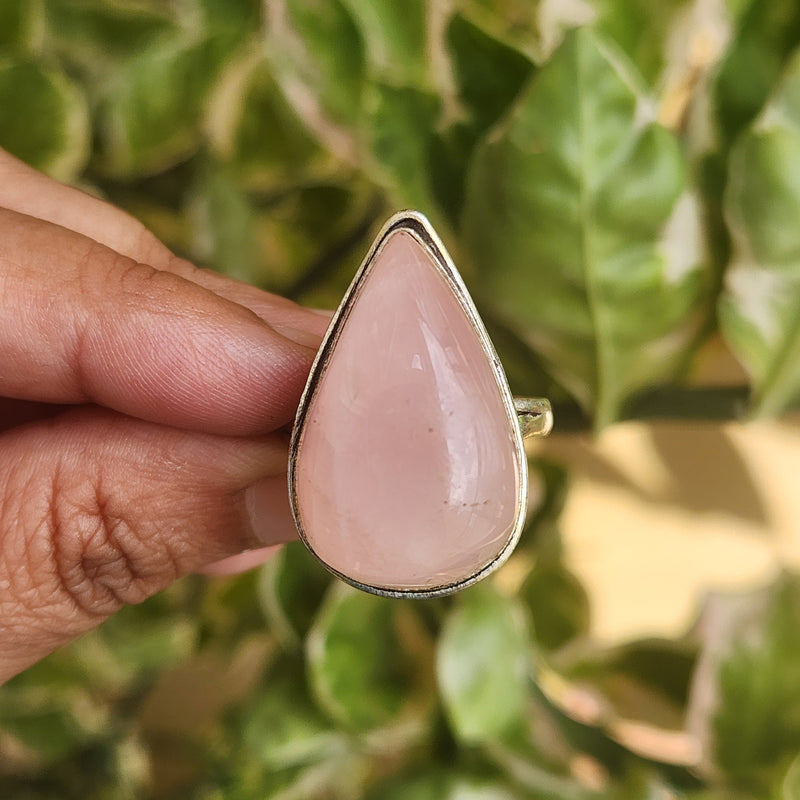 Certified Rose Quartz Adjustable Rings- R75