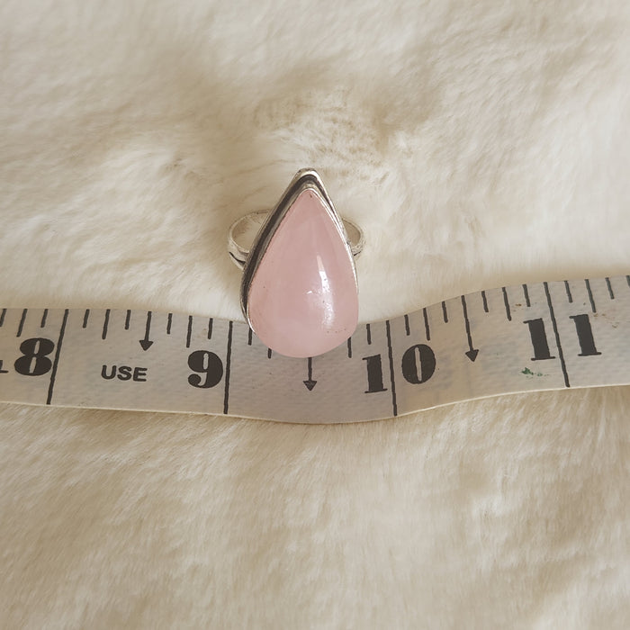 Certified Rose Quartz Adjustable Rings- R75