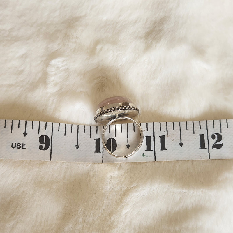 Certified Rose Quartz Adjustable Rings- R76