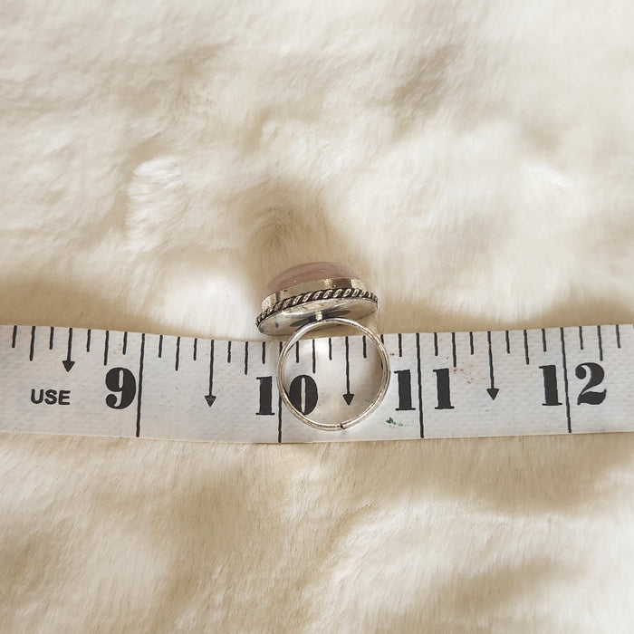 Certified Rose Quartz Adjustable Rings- R76