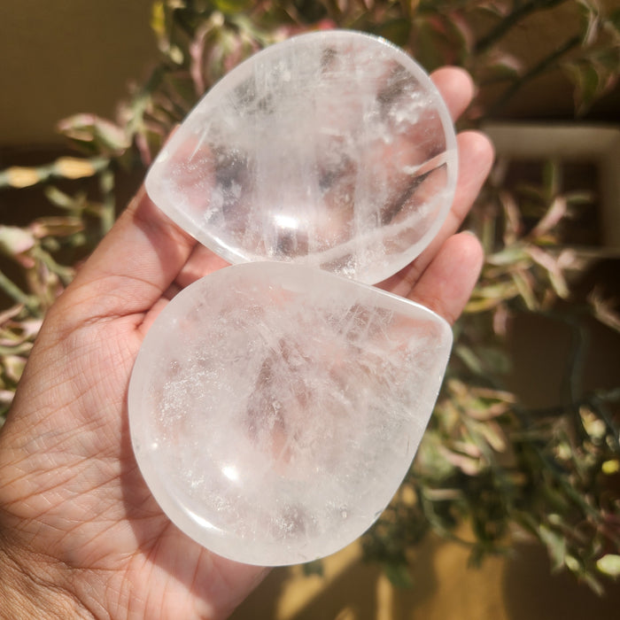 Natural Clear Quartz Crystal Diya -1 Piece