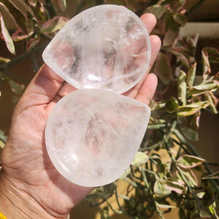 Natural Clear Quartz Crystal Diya -1 Piece