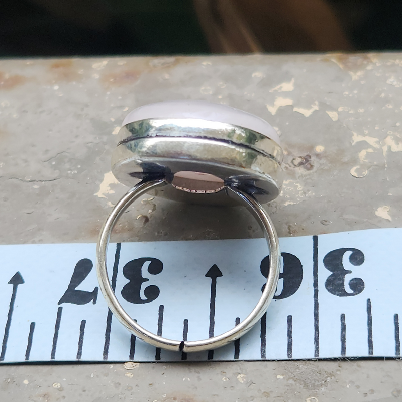 Certified Rose Quartz Adjustable Rings- R62