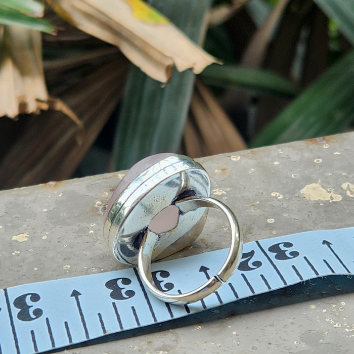 Certified Rose Quartz Adjustable Rings- R64