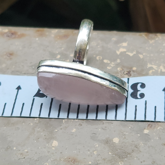 Certified Rose Quartz Adjustable Rings- R60