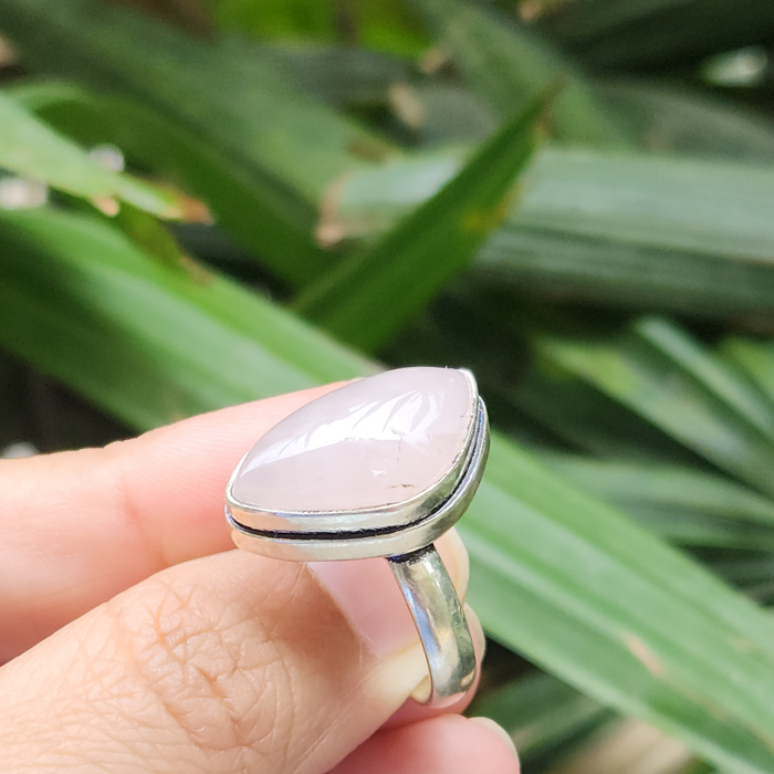Certified Rose Quartz Adjustable Rings- R66