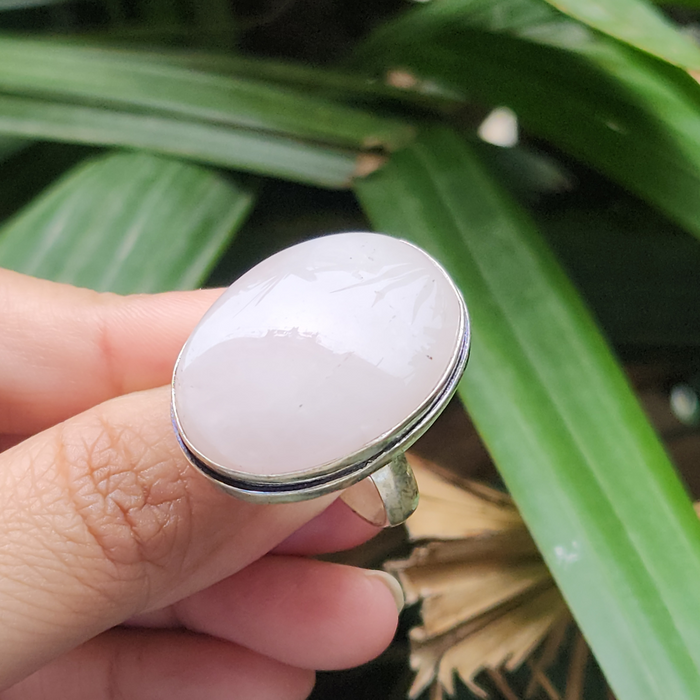 Certified Rose Quartz Adjustable Rings- R62