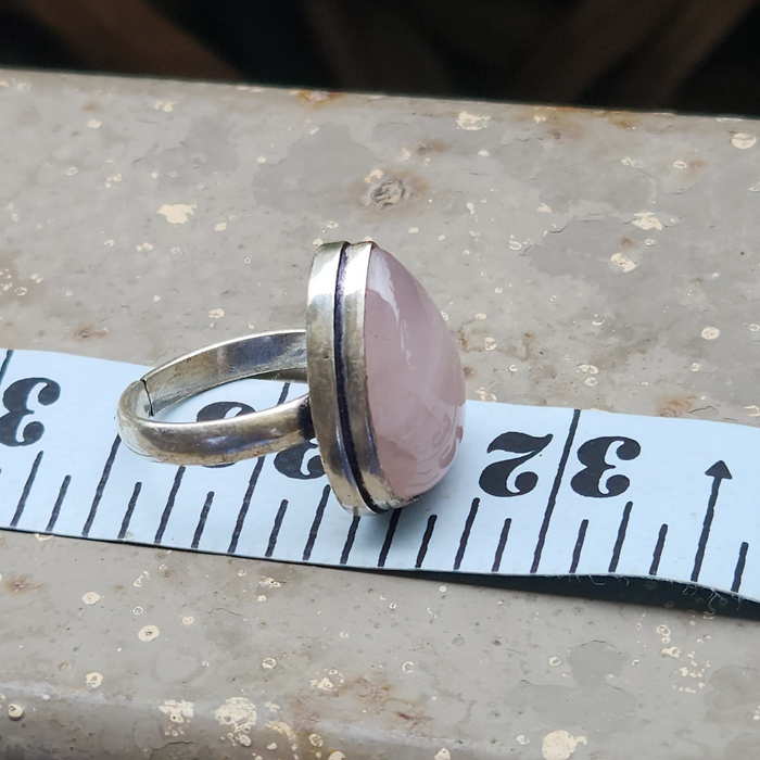 Certified Rose Quartz Adjustable Rings- R65
