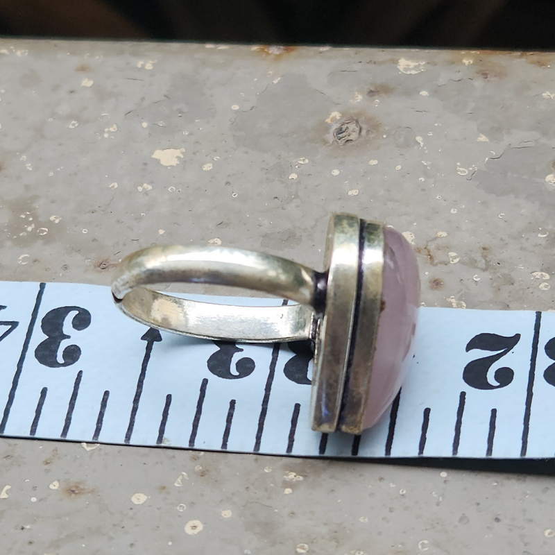 Certified Rose Quartz Adjustable Rings- R65