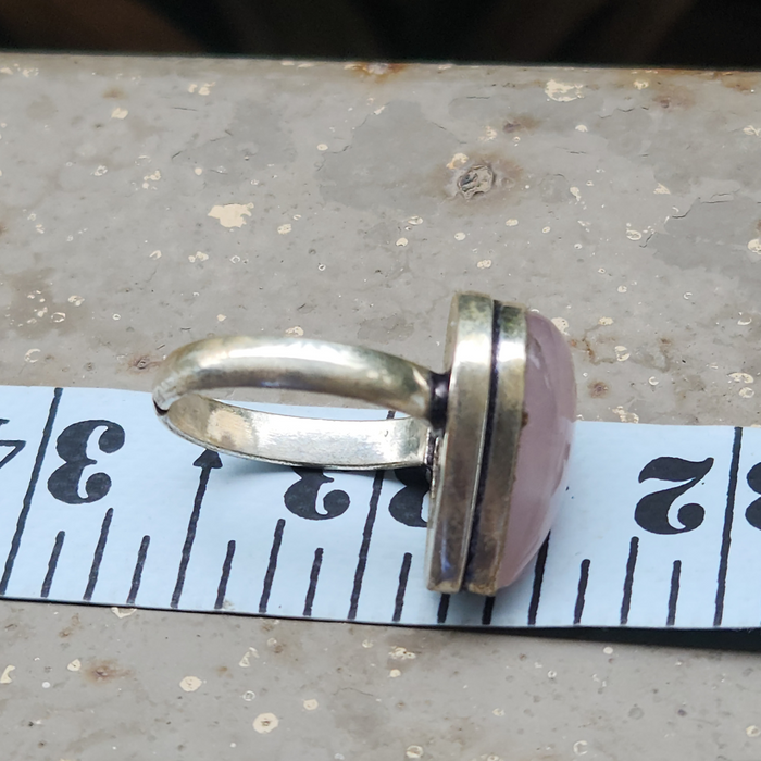 Certified Rose Quartz Adjustable Rings- R65