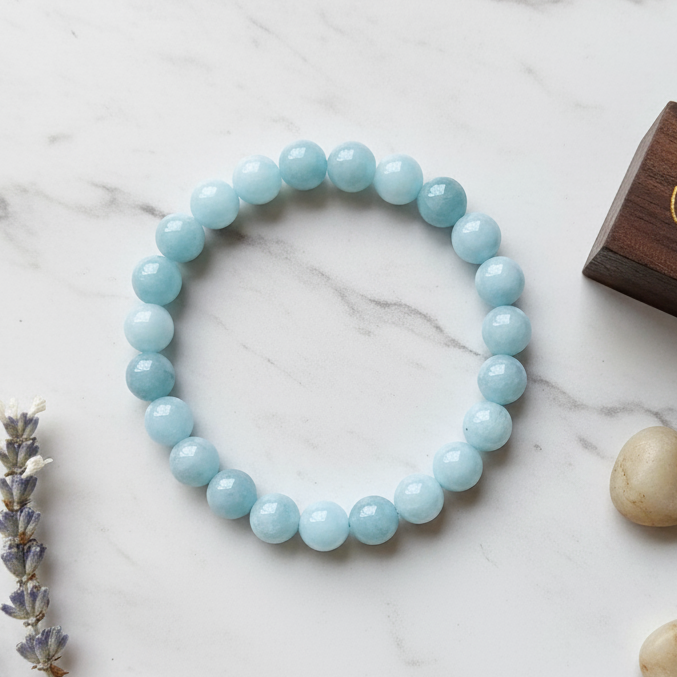 Certified & Energised Aquamarine Bracelet