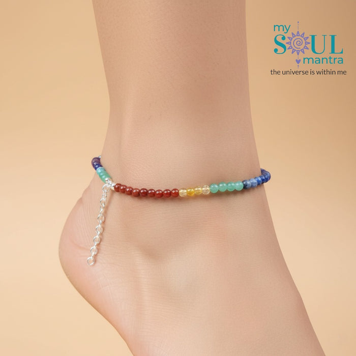 Seven Chakra Anklet (Single Piece)