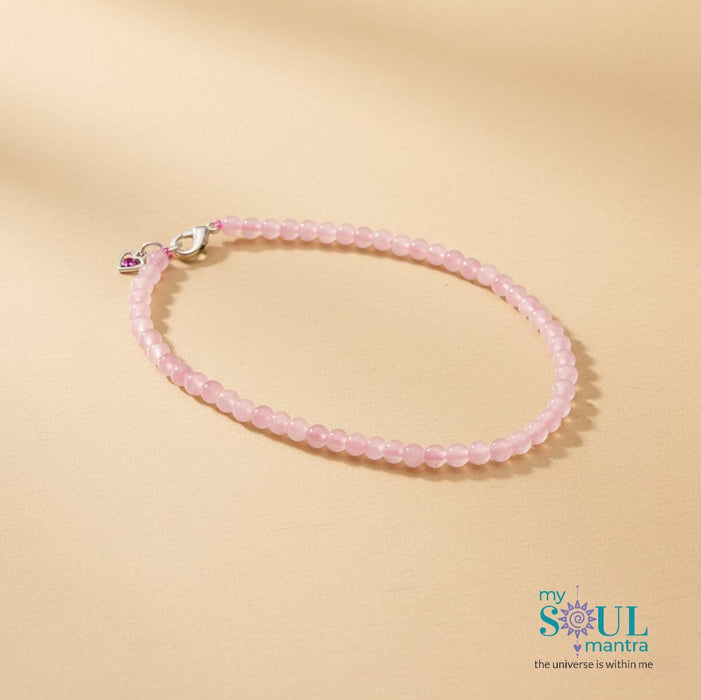 Rose Quartz Anklet (Single Piece)
