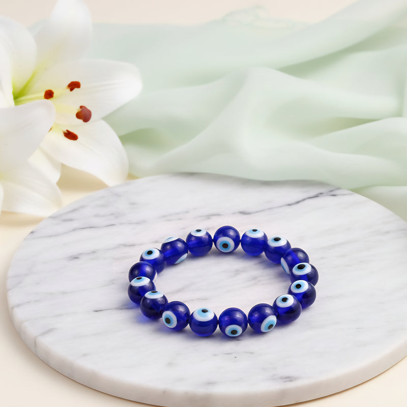 Evil Eye Glass Beads Bracelet