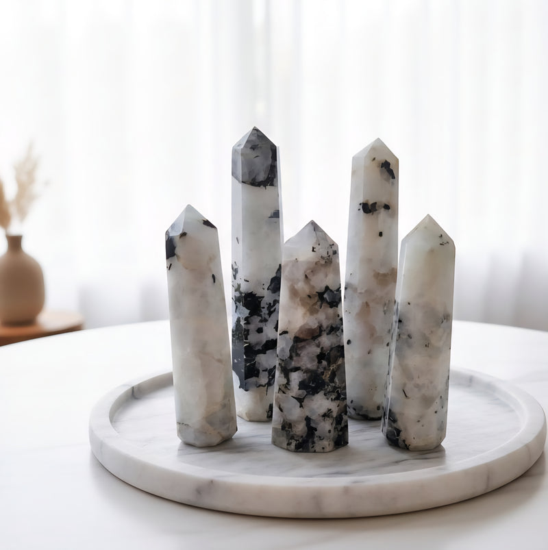 Rainbow Moonstone Wand / Tower
