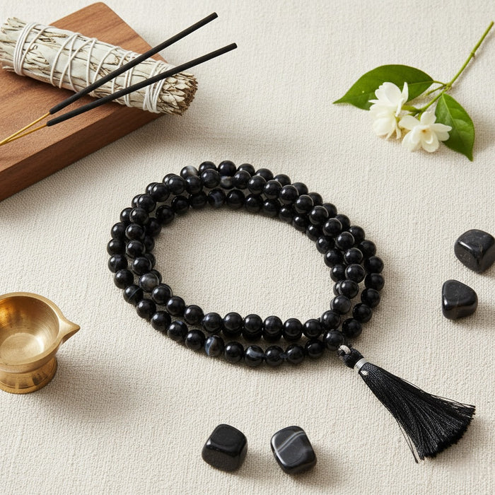 Sulemani Hakik Stone Rosary Mala 108 Beads