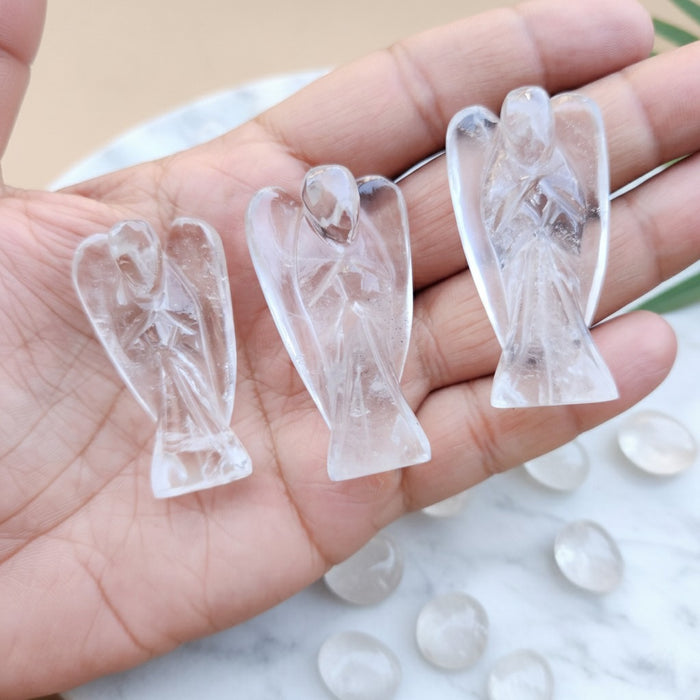 Clear Quartz Angel for Enhance Psychic Abilities - Amplifier