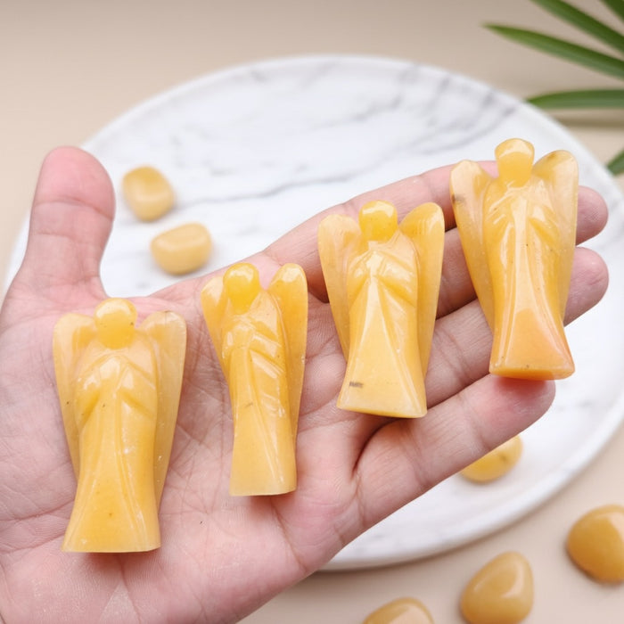 Yellow Aventurine Angel for Abundance, Success & Manifestation