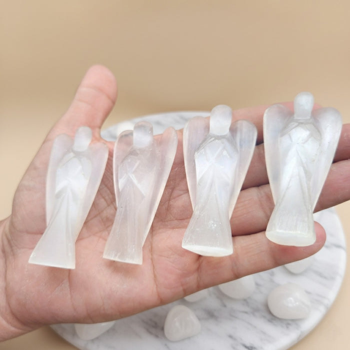 Selenite Angel for Protection, Spiritual Connection & Peace