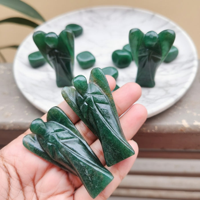 Green Jade Angel for Wealth & Abundance