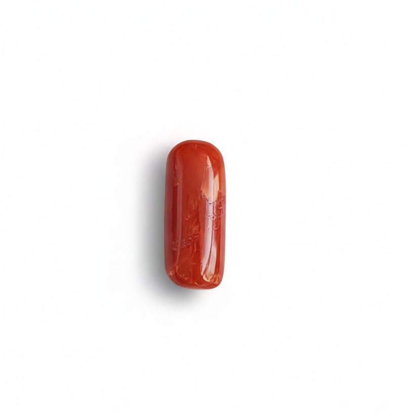 Red Coral (Moonga) Semi-Precious Gemstone-5.61 Carats