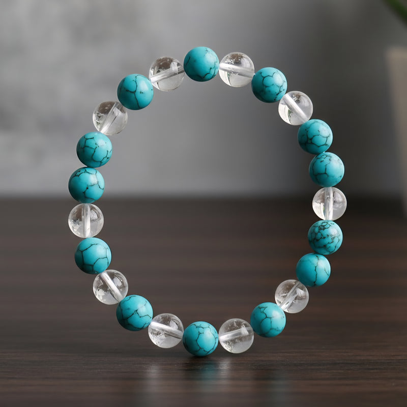 Fame and Success - Turquoise & Clear Quartz