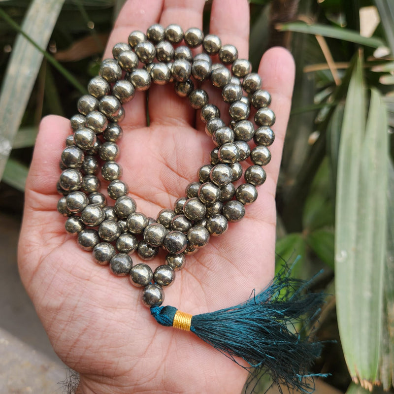 Pyrite Stone Mala 108 Beads