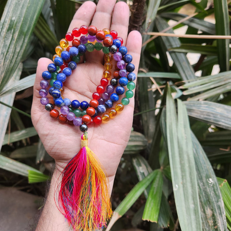 Seven Chakra Stone Jaap Mala 108 Beads