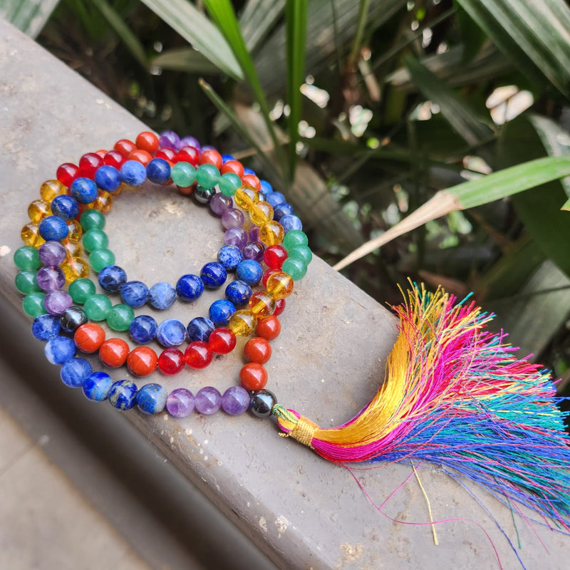 Seven Chakra Stone Jaap Mala 108 Beads